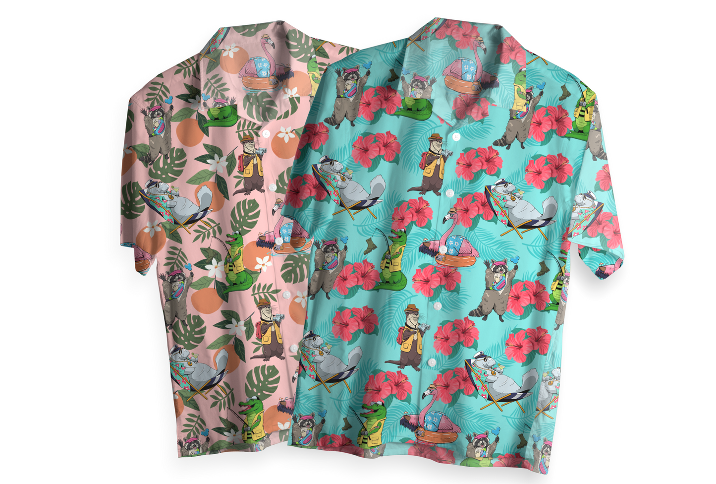 Florida Floral Vacation Button Up